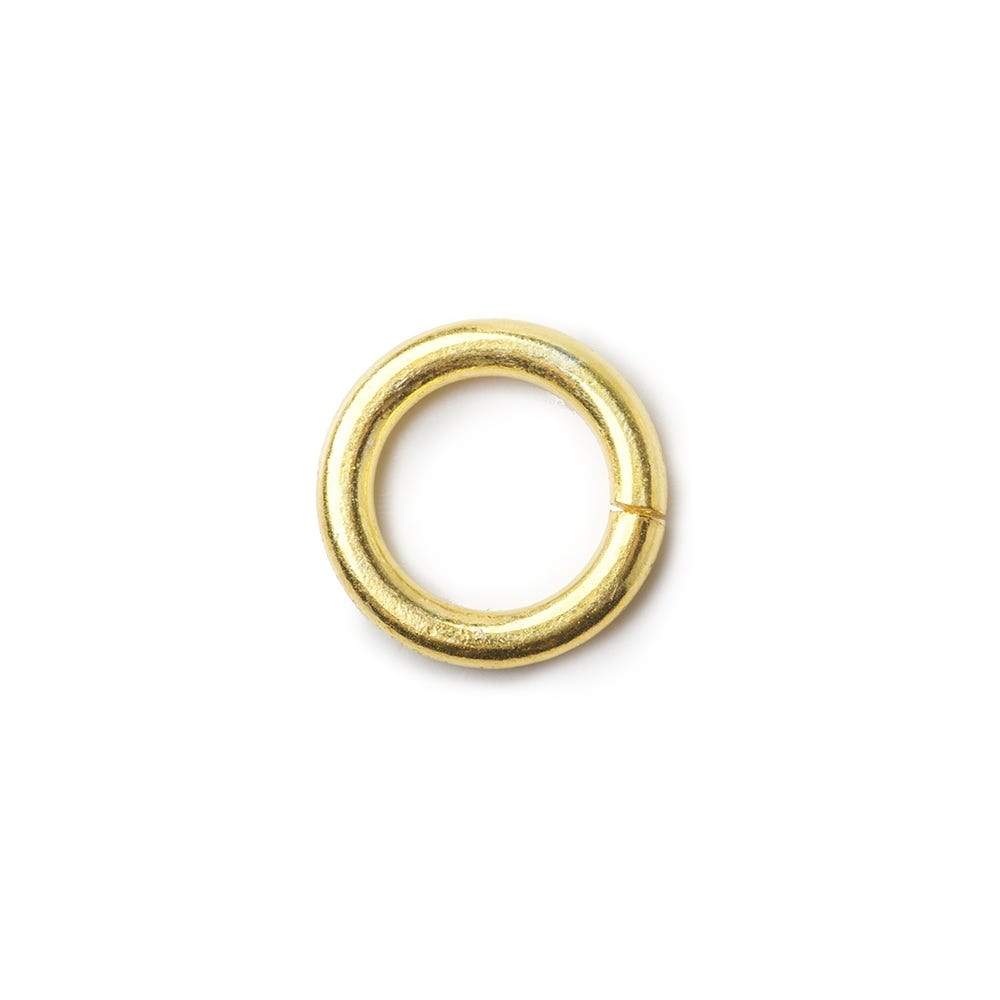 6mm Vermeil Plain Jumpring 25 rings per bag - Beadsofcambay.com