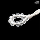 6mm White Topaz 1.5mm Large Hole Faceted Rondelle Bead Set of 10 - Beadsofcambay.com