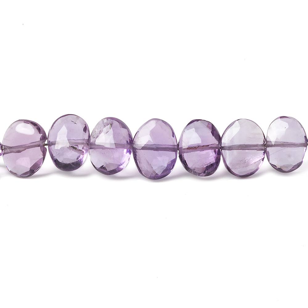 6x10 Amethyst Side Drilled Faceted Oval Beads 8 inch 30 pieces - Beadsofcambay.com