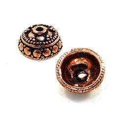 6x10mm Copper Bead Cap 8 inch 40 pcs - Beadsofcambay.com