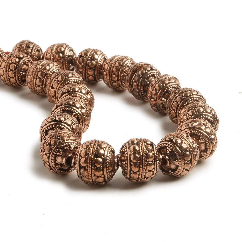 6x10mm Copper Bead Cap 8 inch 40 pcs - Beadsofcambay.com