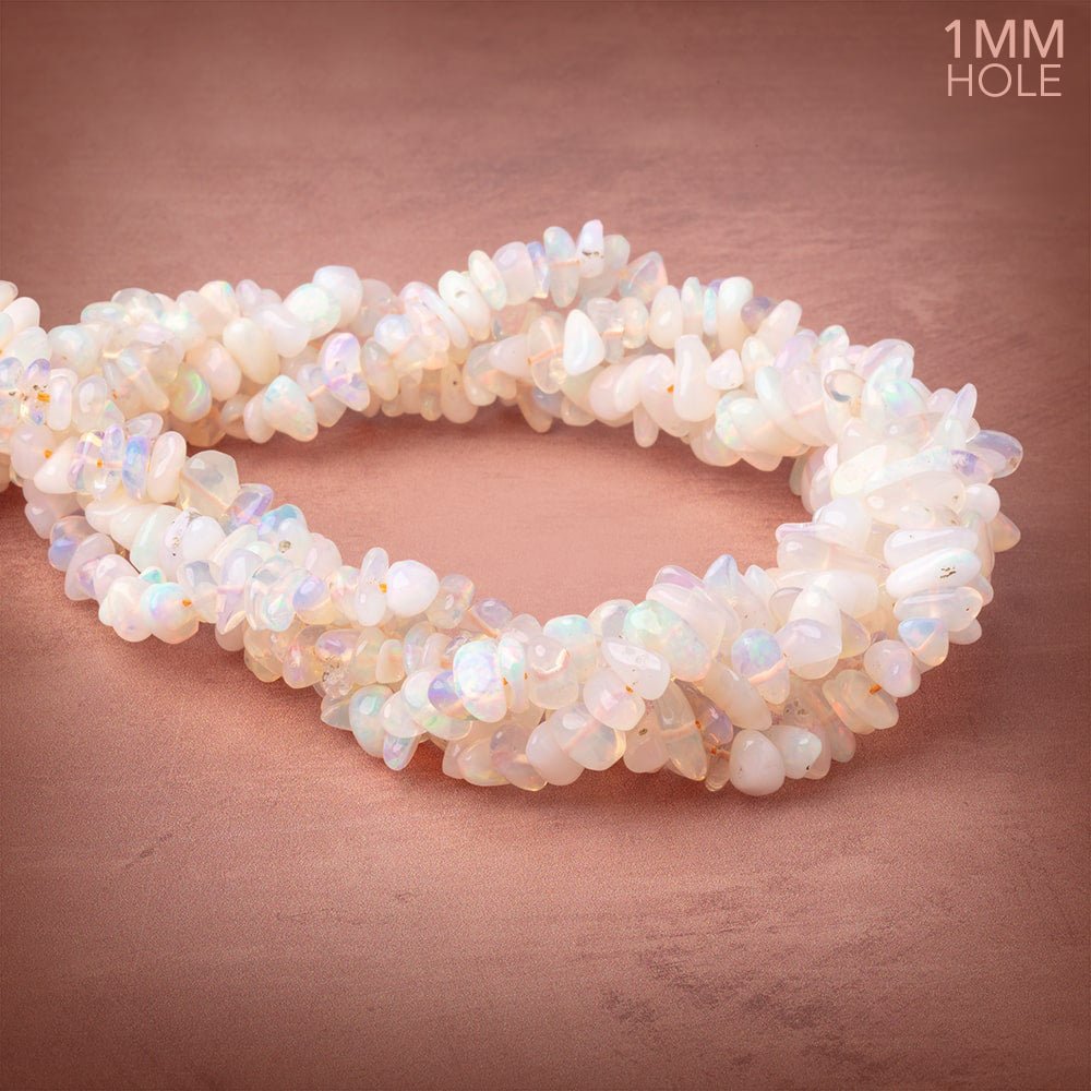 6x2-10x5mm Ethiopian Opal Plain Nugget Beads 16 inch 121 pieces 1mm Hole - Beadsofcambay.com