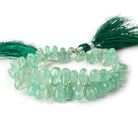 6x3-12x5mm Emerald Plain Teardrop Beads 8 inch 85 pieces - Beadsofcambay.com