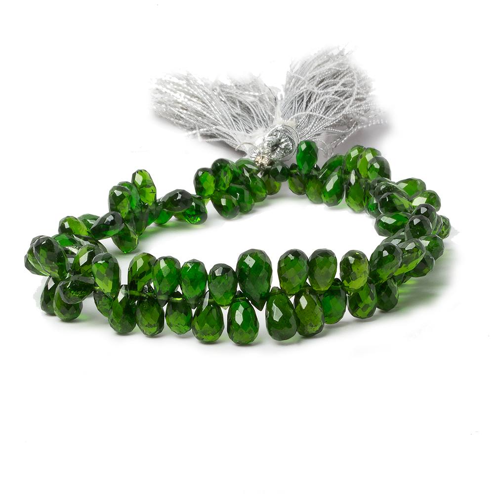 6x3-9x4mm Chrome Diopside faceted tear drop Beads 8 inch 91 pieces - Beadsofcambay.com