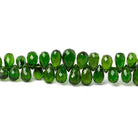 6x3-9x4mm Chrome Diopside faceted tear drop Beads 8 inch 91 pieces - Beadsofcambay.com