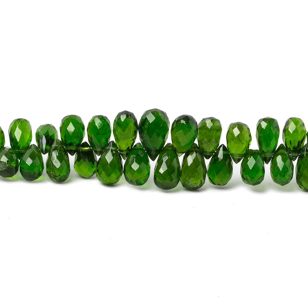 6x3-9x4mm Chrome Diopside faceted tear drop Beads 8 inch 91 pieces - Beadsofcambay.com