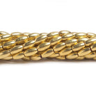 6x3mm 22kt gold plated Copper Plain Rice Beads 8 inch 33 pieces - Beadsofcambay.com