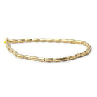6x3mm Brass Plain Rice Beads 31 beads 8 inch - Beadsofcambay.com