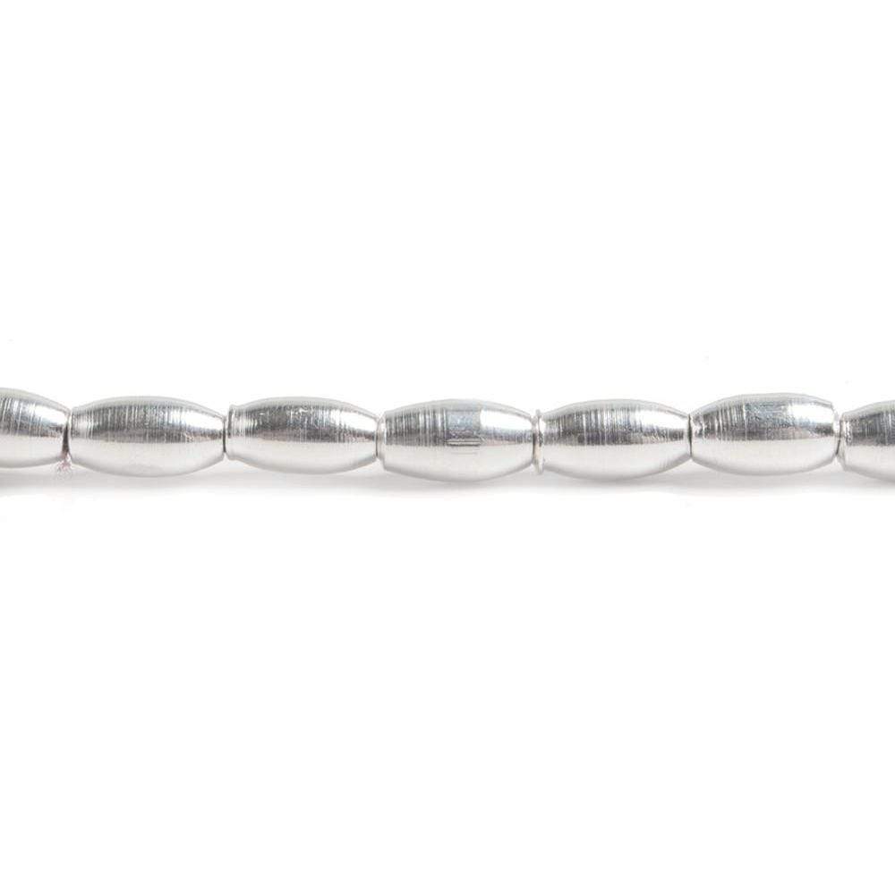 6x3mm Silver plated Copper Plain Rice Beads 33pcs - Beadsofcambay.com