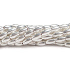 6x3mm Silver plated Copper Plain Rice Beads 33pcs - Beadsofcambay.com
