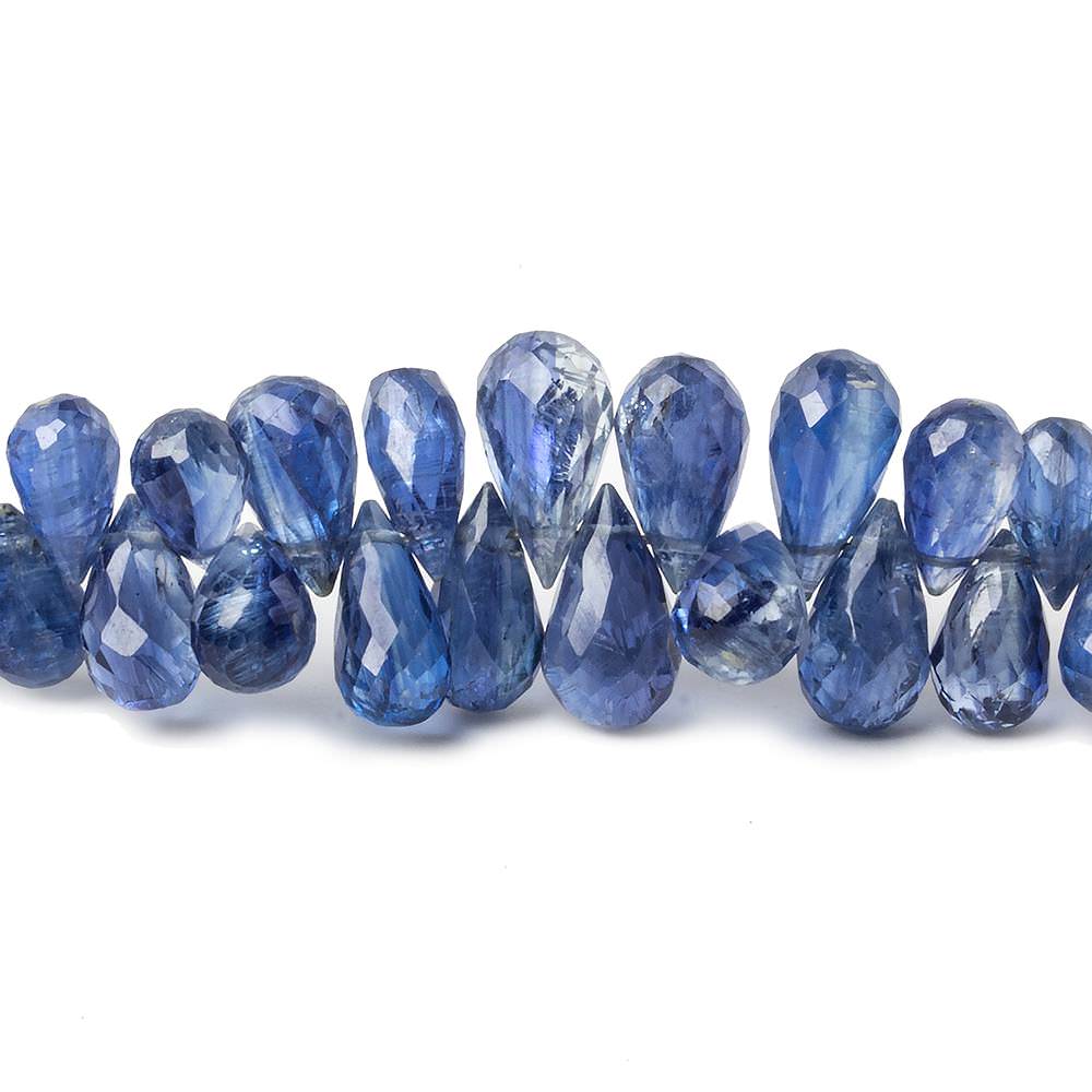 6x4-10x6mm Kyanite Tear Drop Briolette 8 inch 80 pieces - Beadsofcambay.com