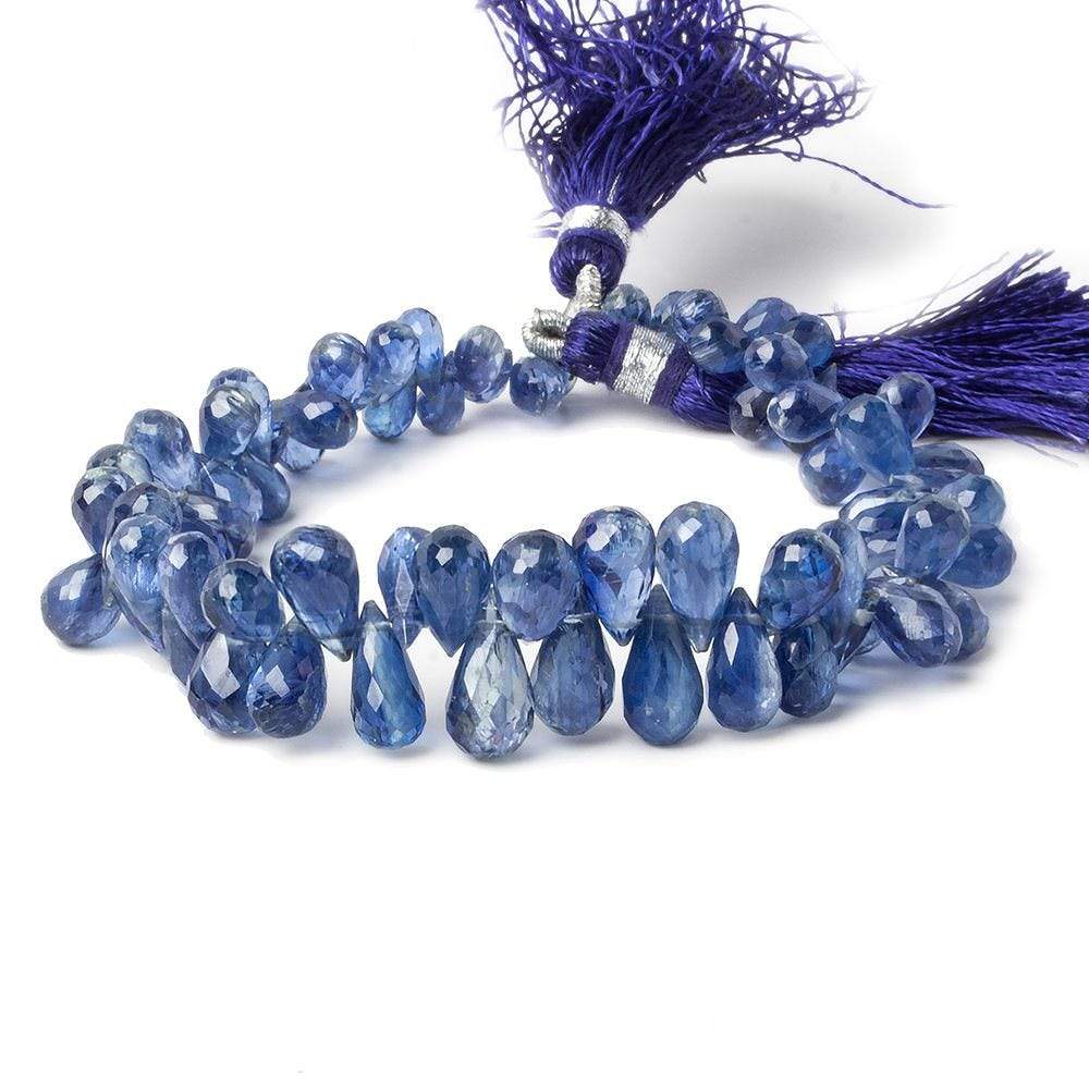 6x4-10x6mm Kyanite Tear Drop Briolette 8 inch 80 pieces - Beadsofcambay.com