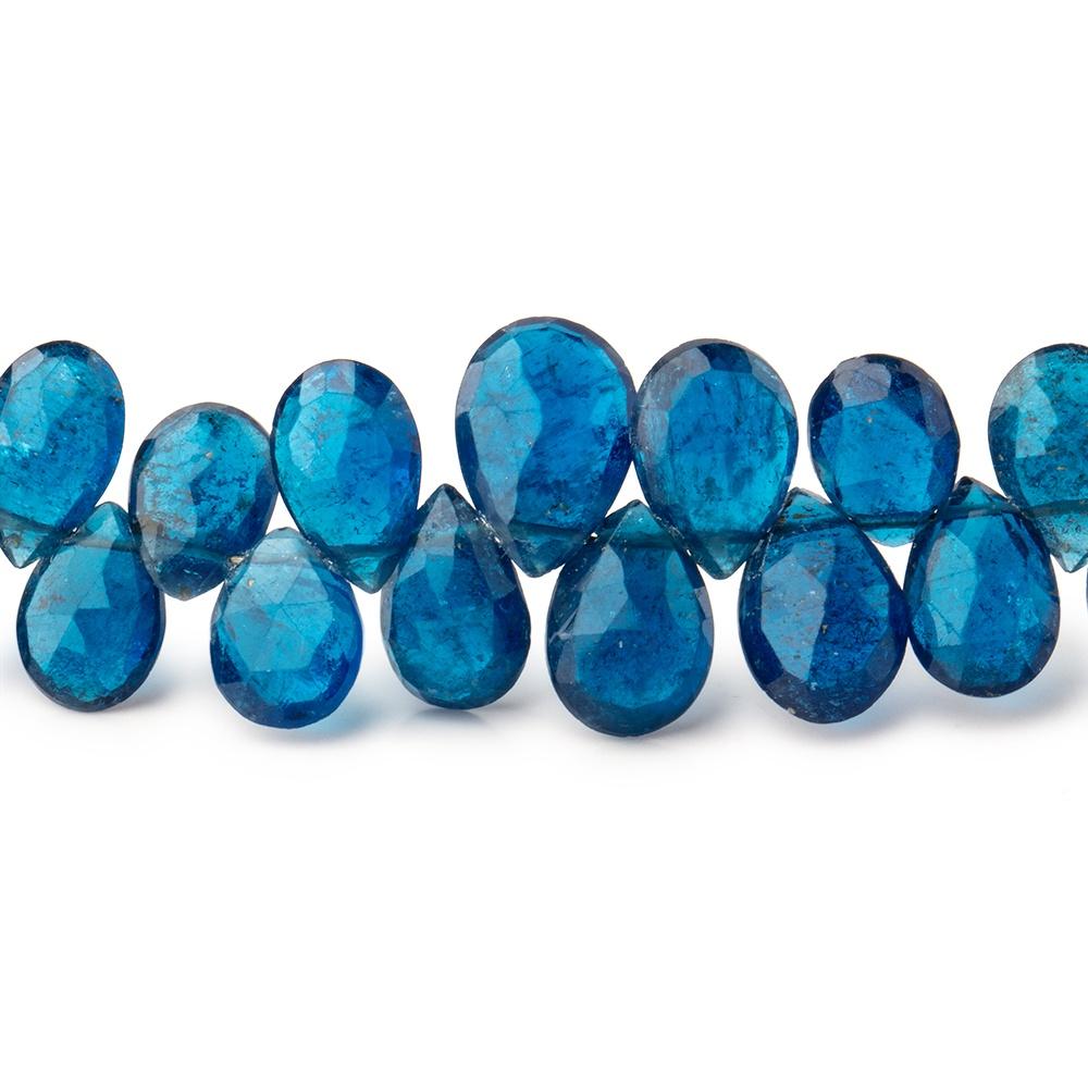 6x4-10x7mm Neon Apatite Faceted Pear Beads 8.5 inch 64 pieces AAA - Beadsofcambay.com