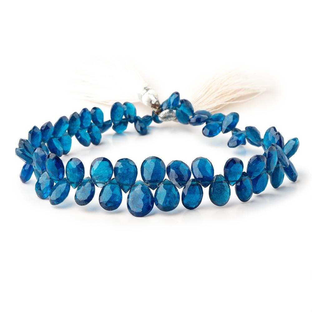 6x4-10x7mm Neon Apatite Faceted Pear Beads 8.5 inch 64 pieces AAA - Beadsofcambay.com