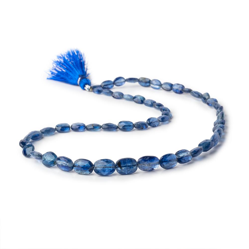 6x4-11x9mm Kyanite Faceted Oval Nugget Beads 16 inch 52 pieces - Beadsofcambay.com