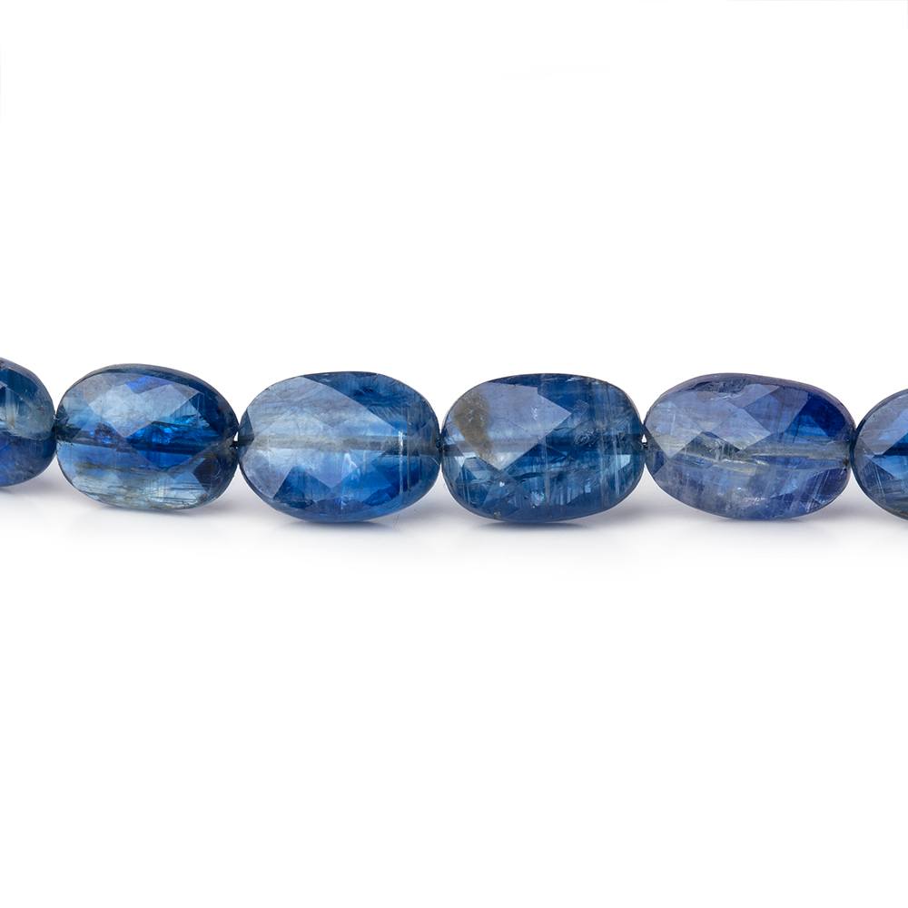 6x4 11x9mm Kyanite Faceted Oval Nugget Beads 16 inch 52 pieces