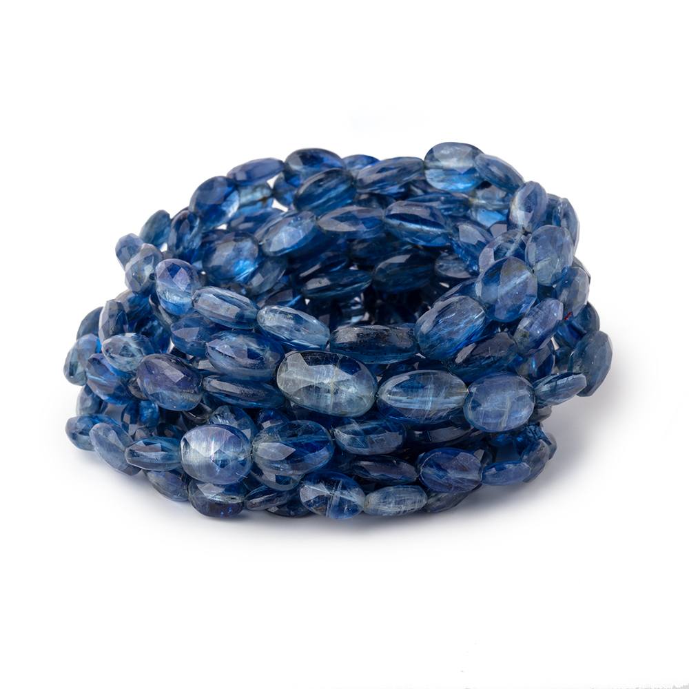 6x4-11x9mm Kyanite Faceted Oval Nugget Beads 16 inch 52 pieces - Beadsofcambay.com