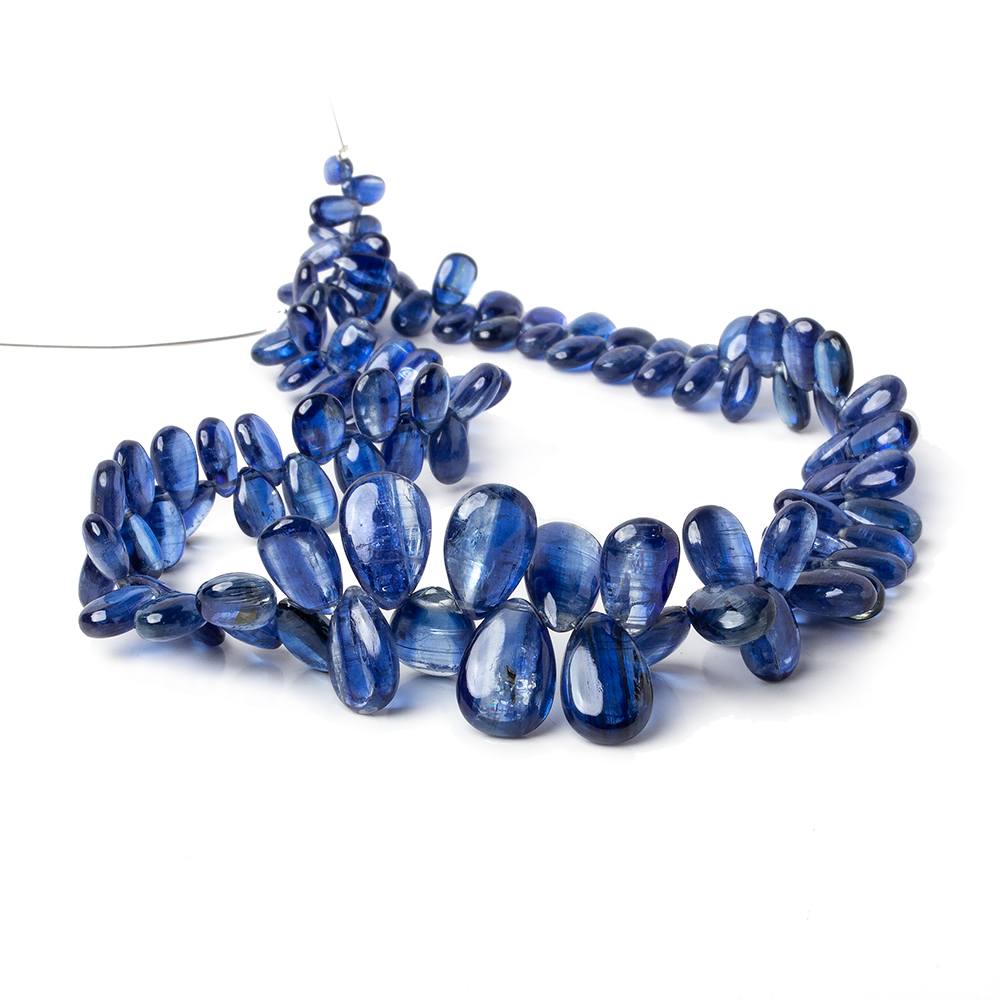 6x4-12.5x8mm Kyanite plain pear beads 13 inch 110 pieces AAA - Beadsofcambay.com