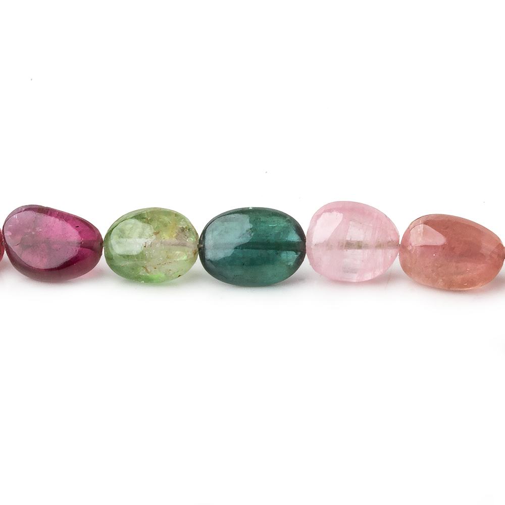 6x4-12x6mm Multi Color Tourmaline plain nugget beads 18 inch 55 pieces A - Beadsofcambay.com