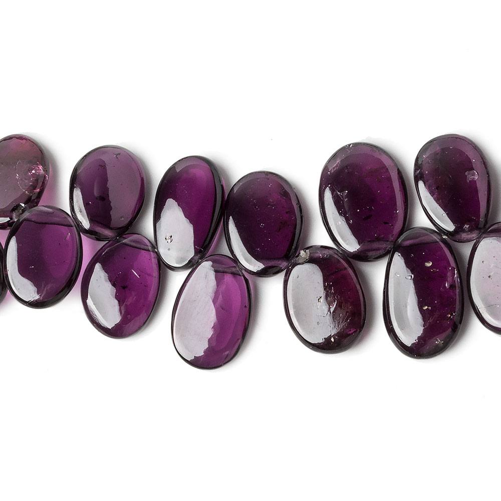 6x4-12x9mm Rhodolite Garnet top drilled plain Oval beads 34 inch 205 pieces AAA - Beadsofcambay.com