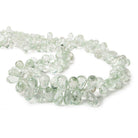 6x4-13x6mm Prasiolite (Green Amethyst) Faceted Tear Drops Beads 16 inch 177 pcs - Beadsofcambay.com