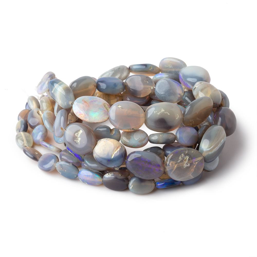 6x4-14x10mm Australian Opal Plain Nuggets 18 inch 50 Beads - Beadsofcambay.com