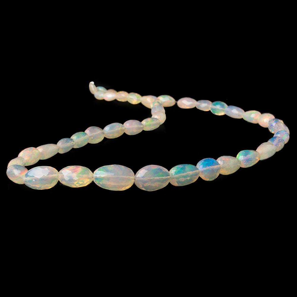 6x4-14x9mm Ethiopian Opal Straight Drill Faceted Nuggets 17.5 inch 45 beads AA - Beadsofcambay.com
