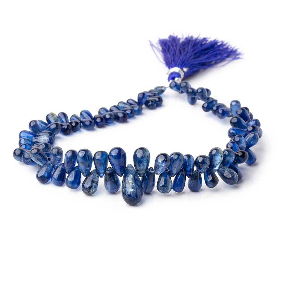 6x4-15x7mm Kyanite Plain Tear Drop Beads 10 inch 96 pieces AAA - Beadsofcambay.com