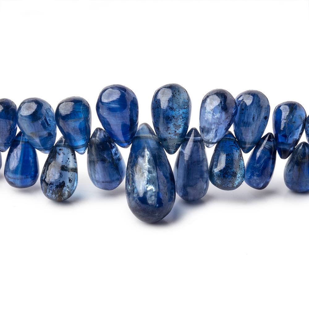 6x4-15x7mm Kyanite Plain Tear Drop Beads 10 inch 96 pieces AAA - Beadsofcambay.com