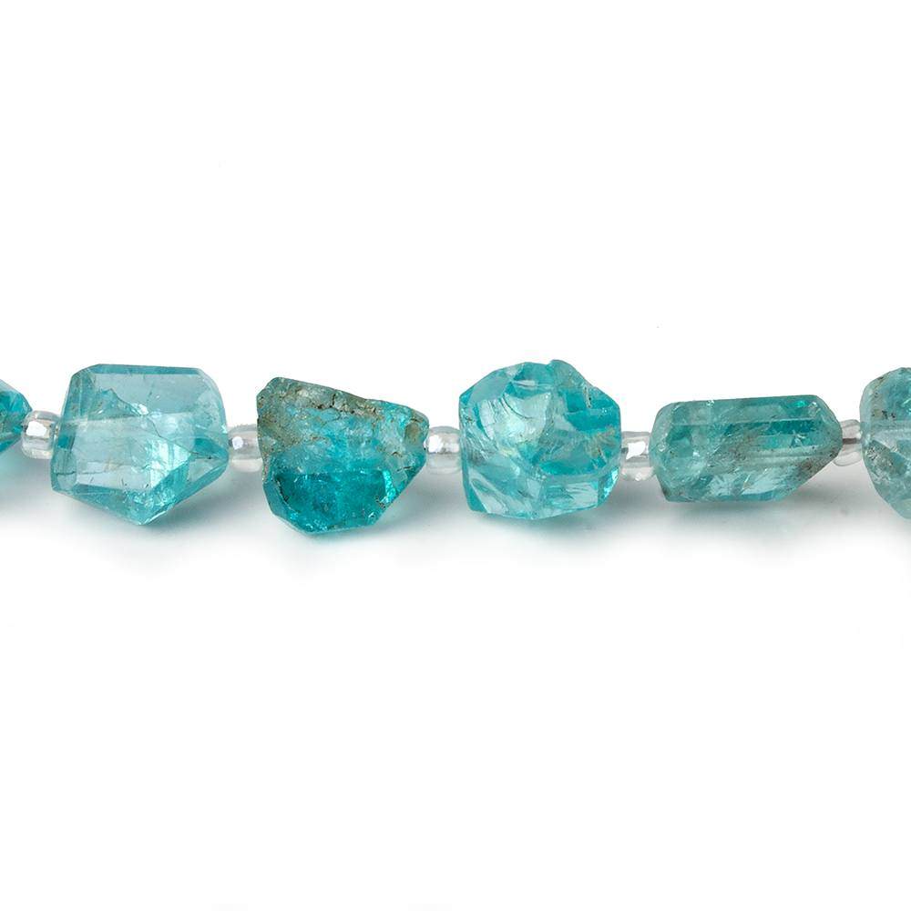 6x4-15x9mm Apatite faceted nugget beads 14.5 inch 31 pieces - Beadsofcambay.com