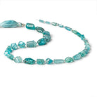 6x4-15x9mm Apatite faceted nugget beads 14.5 inch 31 pieces - Beadsofcambay.com