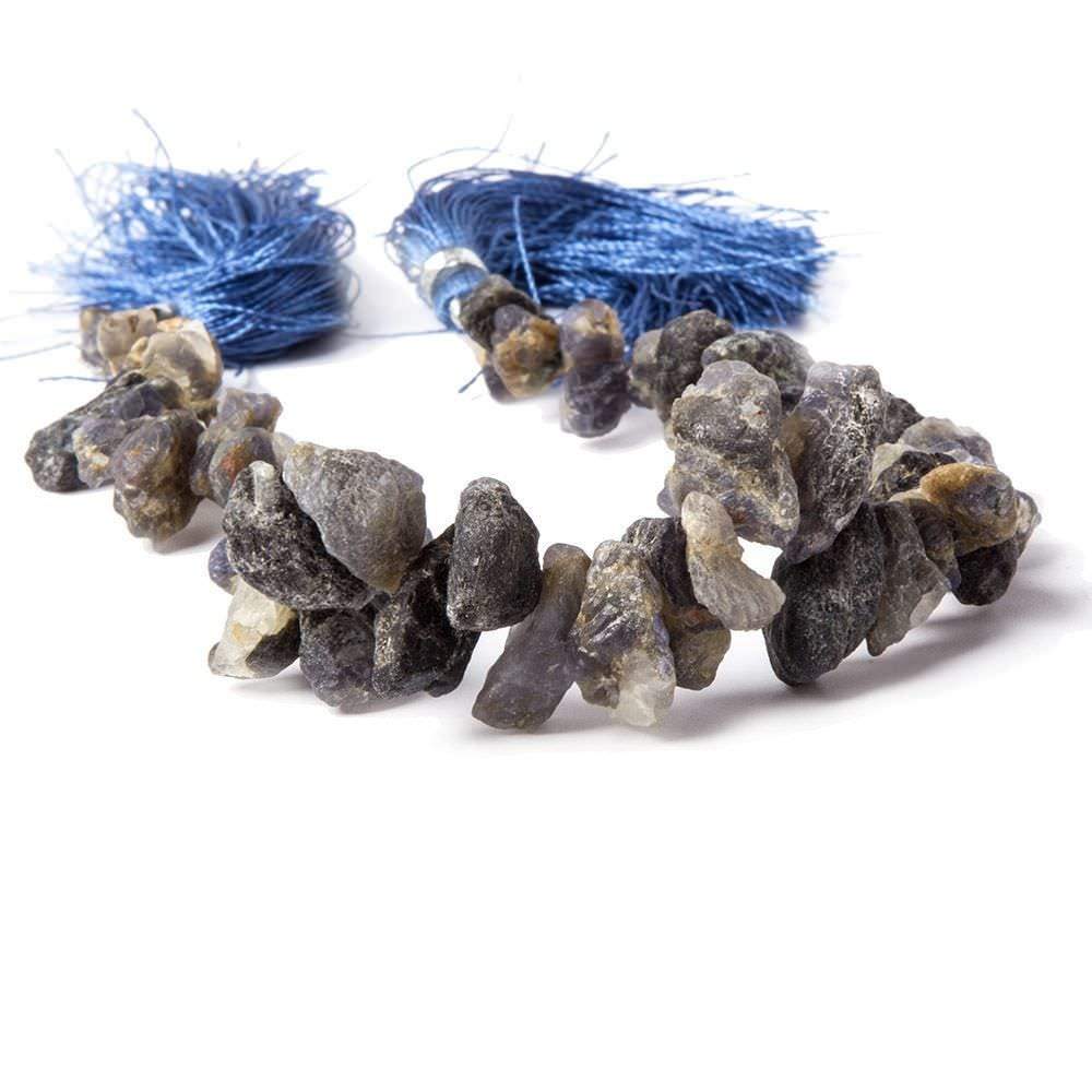 6x4-15x9mm Iolite Beads Tumbled Top Drilled Nugget 8 inch 50 pcs - Beadsofcambay.com