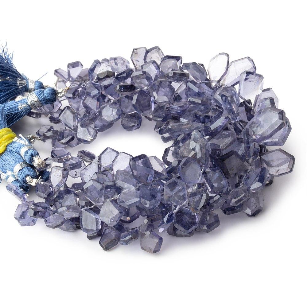 6x4-16x10mm Iolite Faceted Freeform Beads 7 inch 62 pieces - Beadsofcambay.com