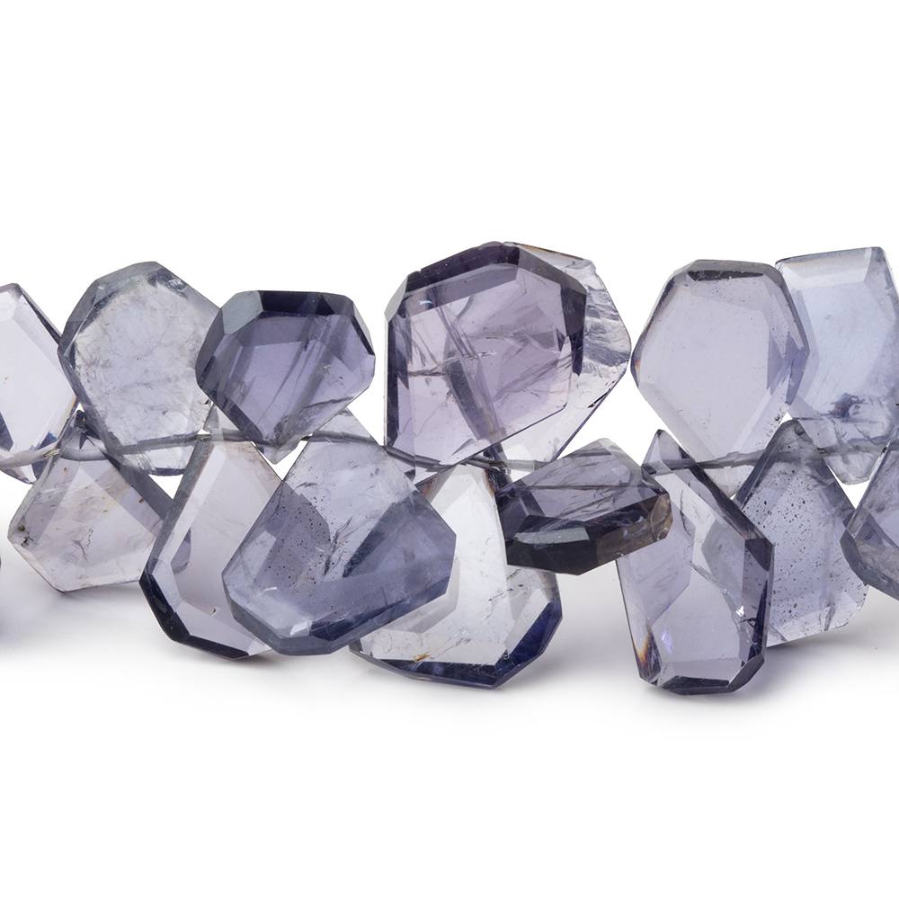 6x4-16x10mm Iolite Faceted Freeform Beads 7 inch 62 pieces - Beadsofcambay.com