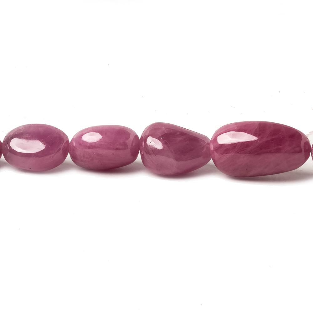 6x4-16x9mm Burmese Ruby plain nugget beads 19.5 inch 59 pieces - Beadsofcambay.com