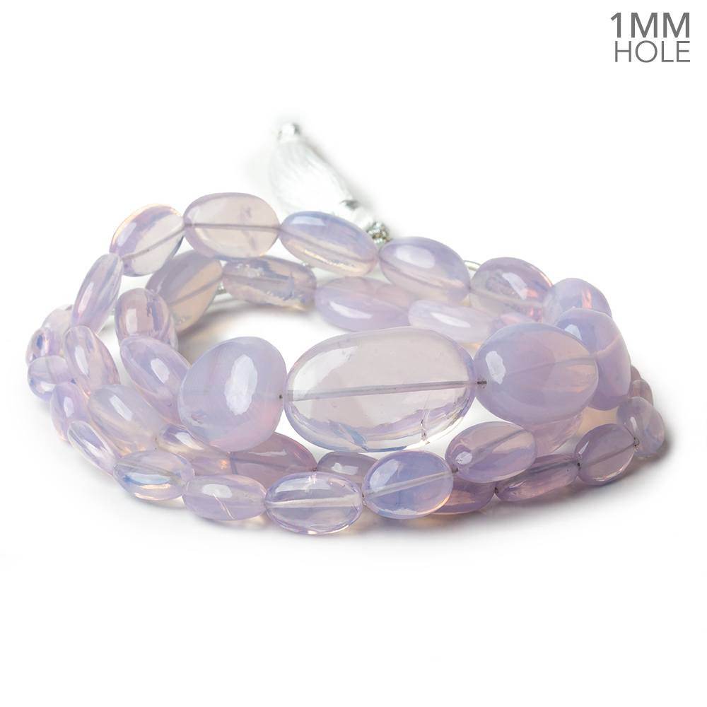 6x4-22x14mm Lavender Opal straight drilled plain nuggets 19 inch 43 beads AA large hole - Beadsofcambay.com