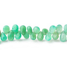 6x4-8x4mm Chrysoprase Faceted Pear Beads 7.5 inch 75 pieces - Beadsofcambay.com