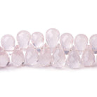 6x4-9x6mm Rose Quartz Faceted Tear Drop Beads 8 inch 80 pieces AAA - Beadsofcambay.com