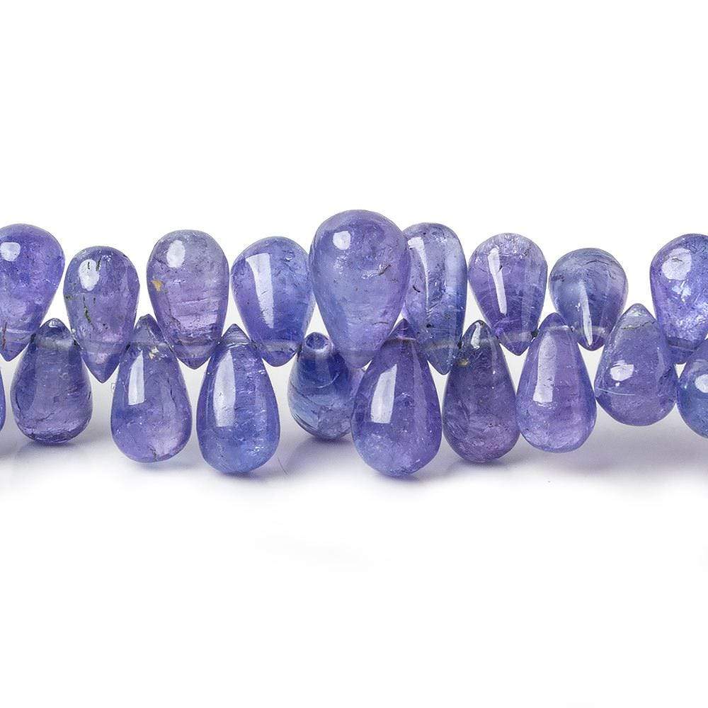 6x4-9x6mm Tanzanite plain Tear Drop Beads 18 inch 198 pieces AA - Beadsofcambay.com