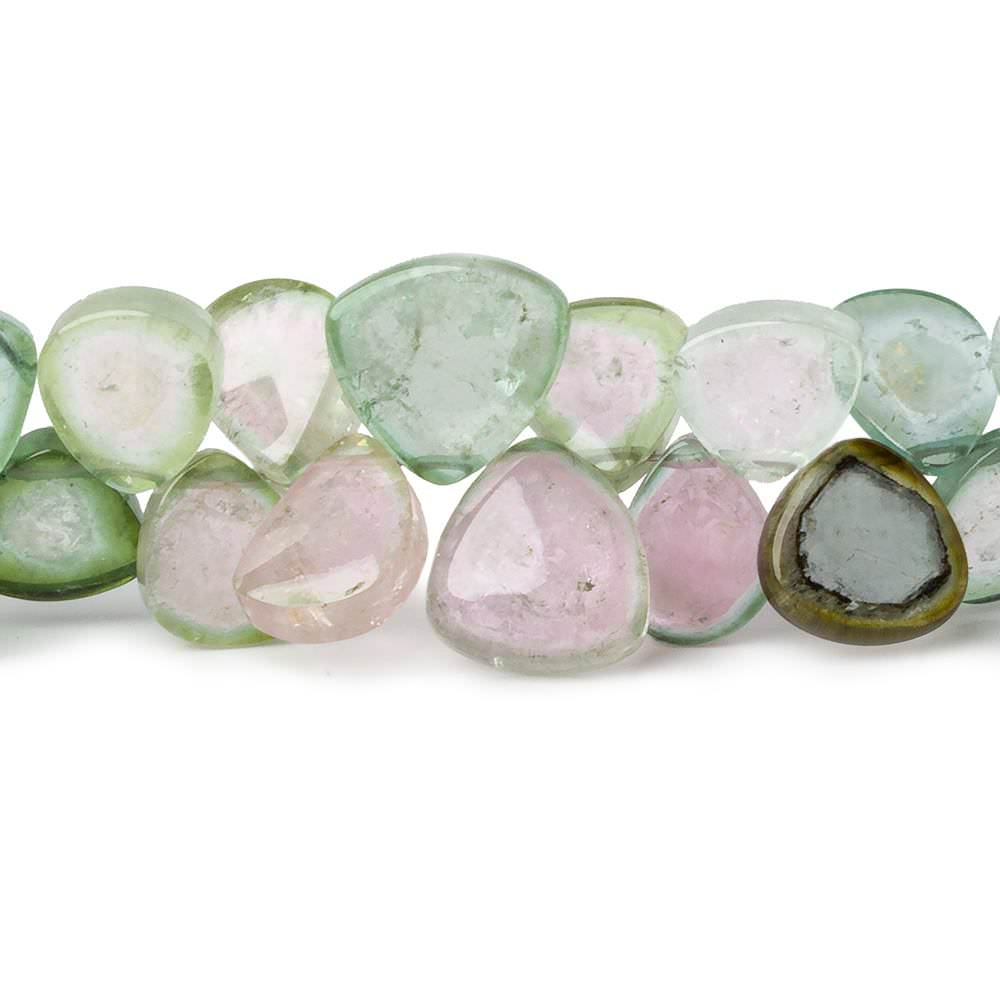 6x4.5-10x10mm MultiColor & Watermelon Afghani Tourmaline Freeforms 19 inch 147 beads AAA - Beadsofcambay.com