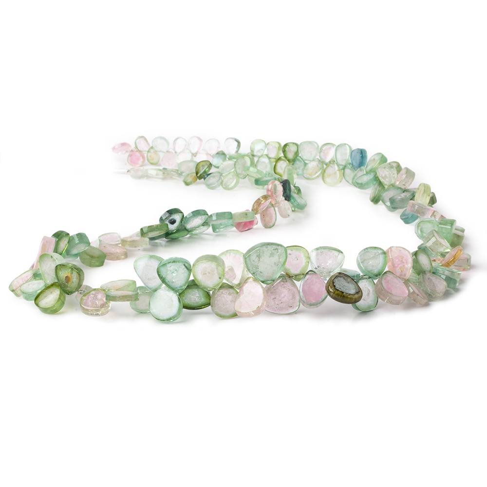 6x4.5-10x10mm MultiColor & Watermelon Afghani Tourmaline Freeforms 19 inch 147 beads AAA - Beadsofcambay.com