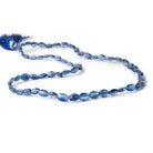 6x4.5-8.5x6mm Kyanite straight drilled faceted oval beads 17 inch 61 pieces - Beadsofcambay.com