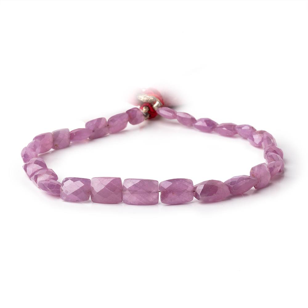 6x4.5-8.5x6mm Ruby Faceted Rectangle Beads 8 inch 28 pieces - Beadsofcambay.com