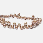 6x4mm Coffee Top Drilled Oval Freshwater Pearls 16 inch 78 pcs - Beadsofcambay.com