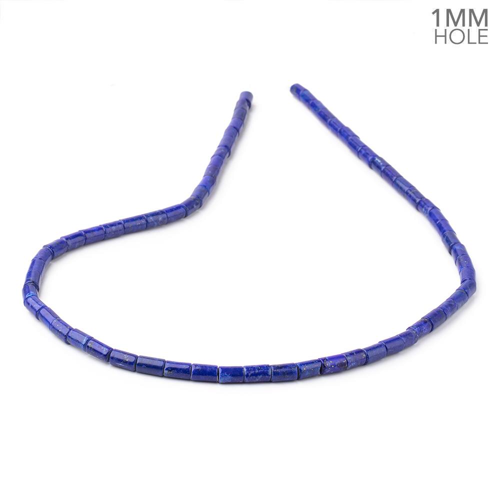 6x4mm Lapis Lazuli Plain Tube Beads 16 inch 65 pieces AA - Beadsofcambay.com