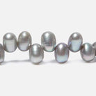 6x4mm Silver Top Drill Oval Freshwater Pearl 16 inch 78 pcs - Beadsofcambay.com