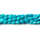 6x4mm Turquoise straight drilled plain pears 8 inch 36 beads - Beadsofcambay.com