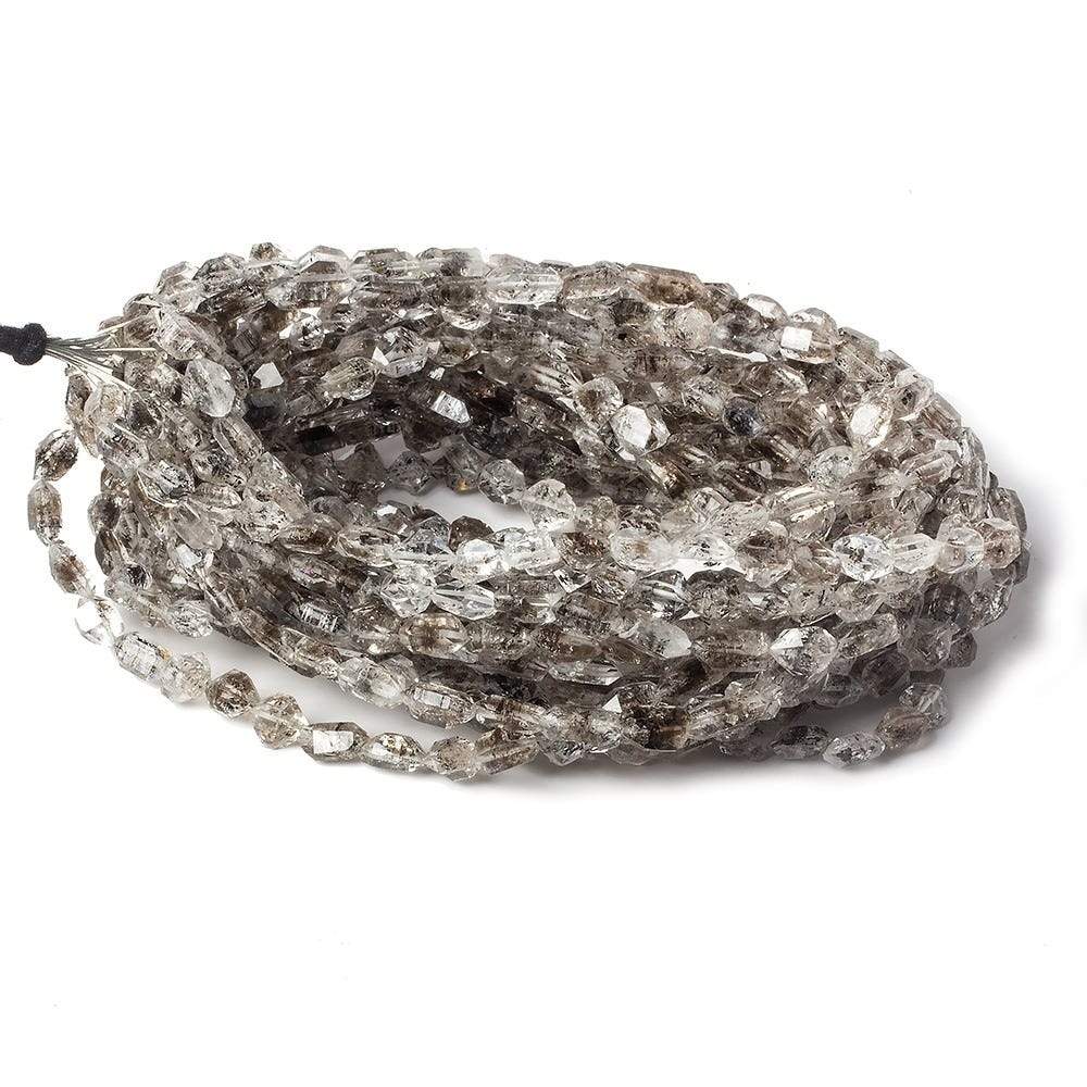 6x4x3mm Double Terminated Quartz Beads Natural Crystals 16 inch 64 pieces - Beadsofcambay.com