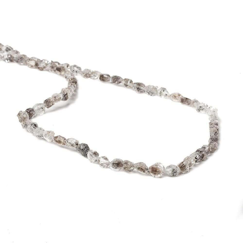 6x4x3mm Double Terminated Quartz Beads Natural Crystals 16 inch 64 pieces - Beadsofcambay.com