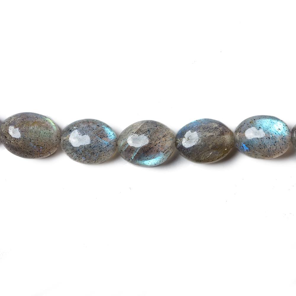 6x5-10.5x9mm Labradorite Straight Drill Plain Oval Beads 16 inch 45 pieces - Beadsofcambay.com